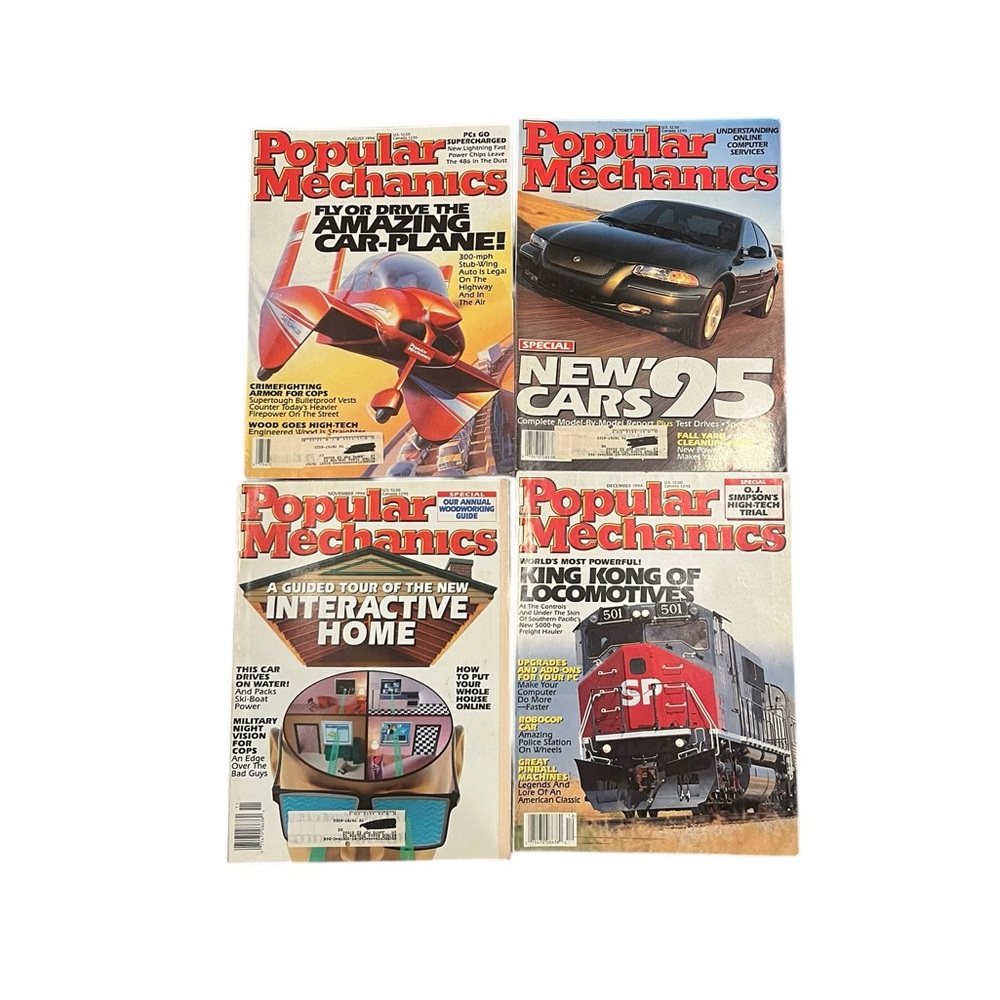 VTG Popular Mechanics Magazine 1994 Lot of 4 August October November December